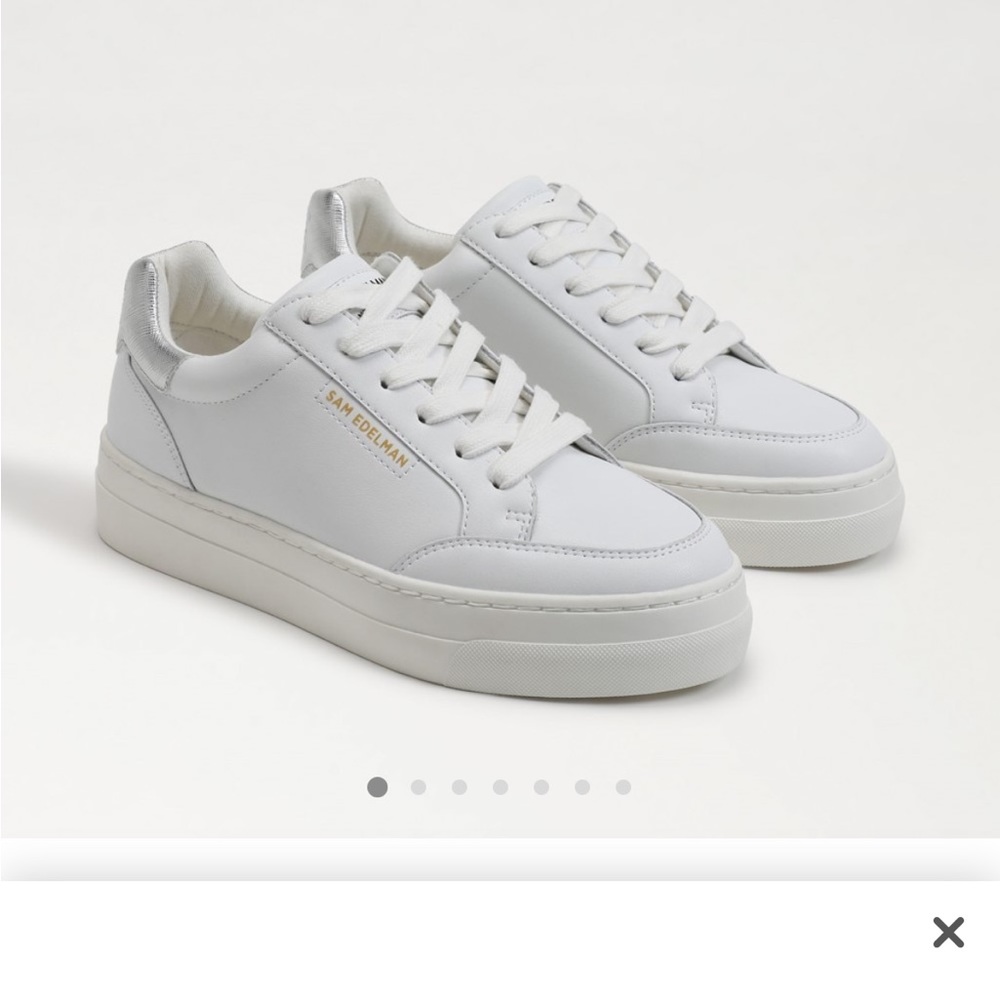 Same Edelman Wes's White Leather Sneakers